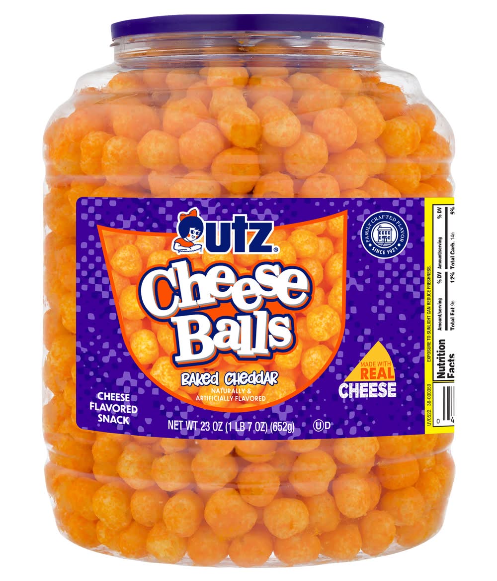 Utz Corn Snack Balls, Cheddar Cheese (23 oz)