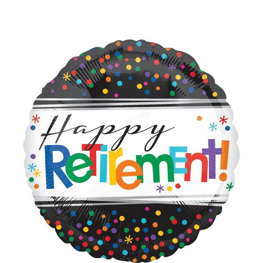 Uninflated Happy Retirement Foil Balloon, 17in - Officially Retired