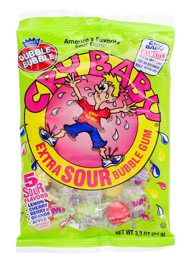Dubble Bubble Extra-Sour Bubble Gum, Assorted (3.3 oz)