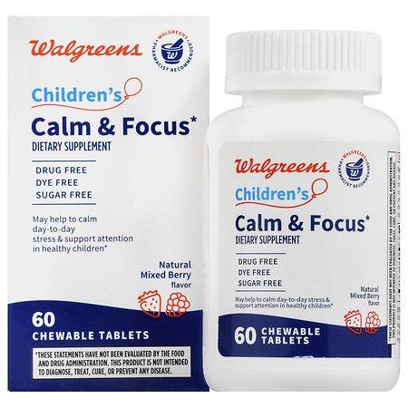Walgreens Children's Natural Mixed Berry Calm & Focus Chewable Tablets