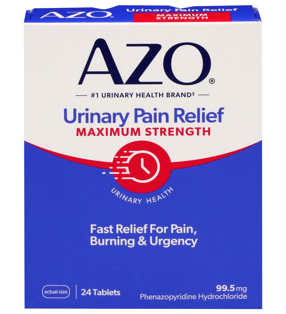 Azo Urinary Pain Relief Maximum Strength Tablets 99.5mg (24 ct)