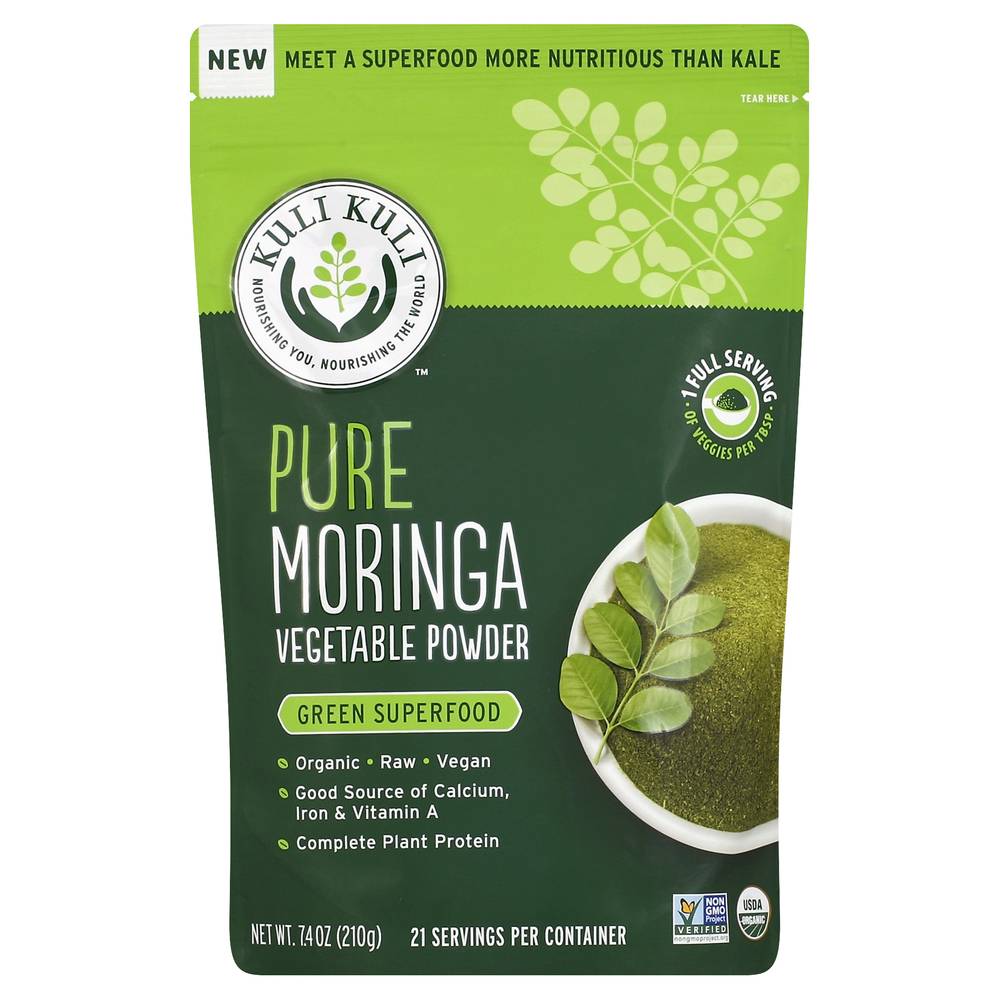 Kuli Kuli Organic Pure Moringa Plant-Based Superfood Powder (7.4 oz)