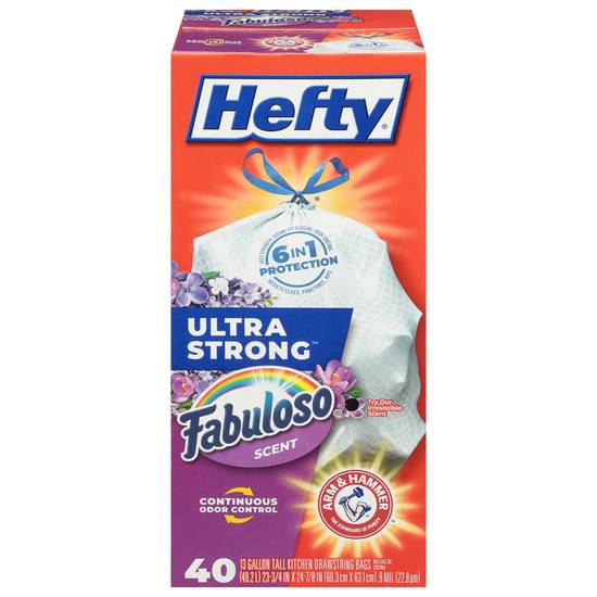 Hefty Ultra Strong Tall Kitchen Trash Bags Fabuloso Burst Scent