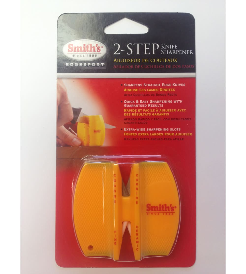 Smith'S 2-Step Carbide/Ceramic Knife Sharpener 1,500 Grit 1 Pc