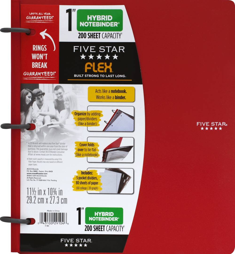 Five Star 11.5 In X 10.7 in Hybrid Notebinder