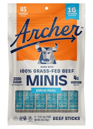 Archer Minis Grass-Fed Beef Sticks, Original (16 x 0.5 oz)
