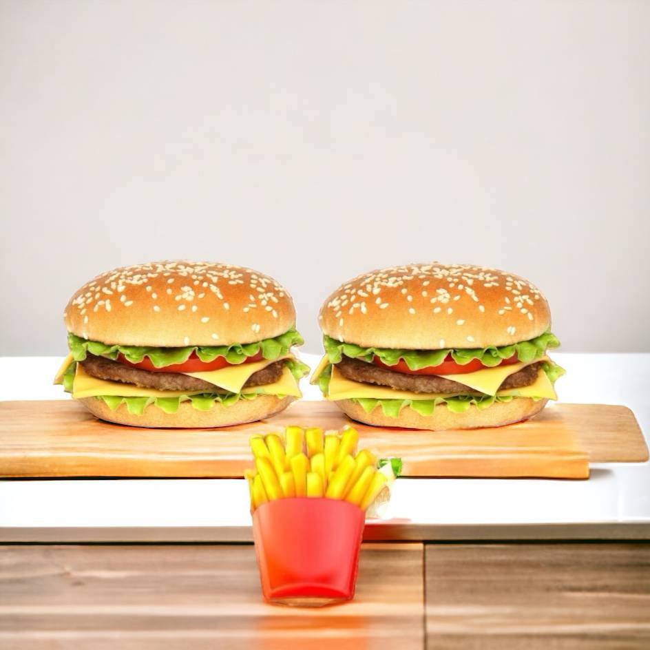 Cheese Burger N Roll + Frites