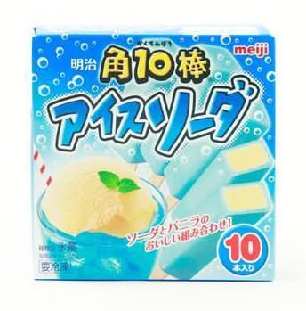明治 角10棒 アイスバー - アイスソーダ (45mL x 10)