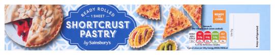 Sainsbury's Ready Rolled Shortcrust Pastry (320g)