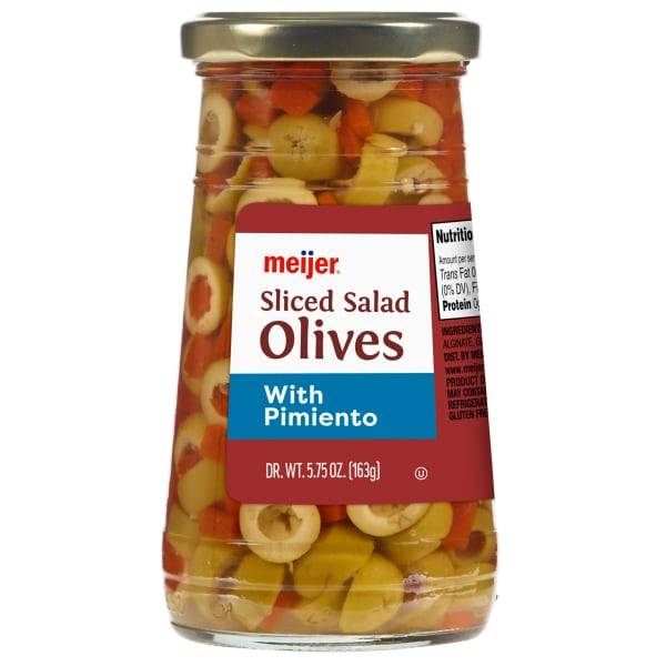 Meijer Sliced Salad Olives With Pimiento (5.8 oz)