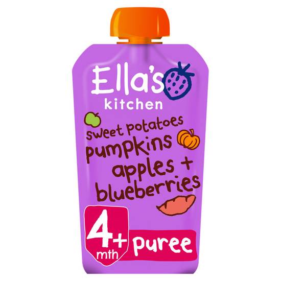 Ella's Kitchen Organic Sweet Potatoes, Pumpkin, Apples and Blueberries Baby Pouch 4+ Months 120g