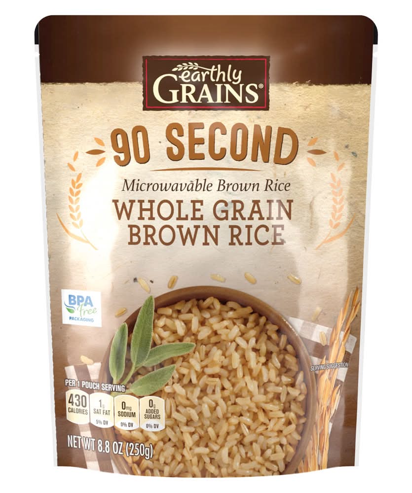 Earthly Grains Whole Grain Brown Ready to Serve Rice