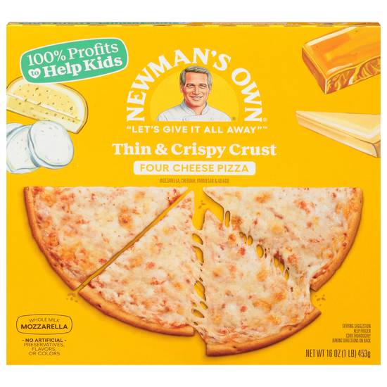 Newman's Own Thin & Crispy Crust Four Cheese Frozen Pizza (16 oz)
