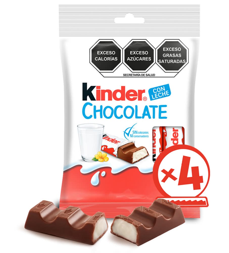 Kinder · Chocolate con leche relleno (4 x 12,5 g)
