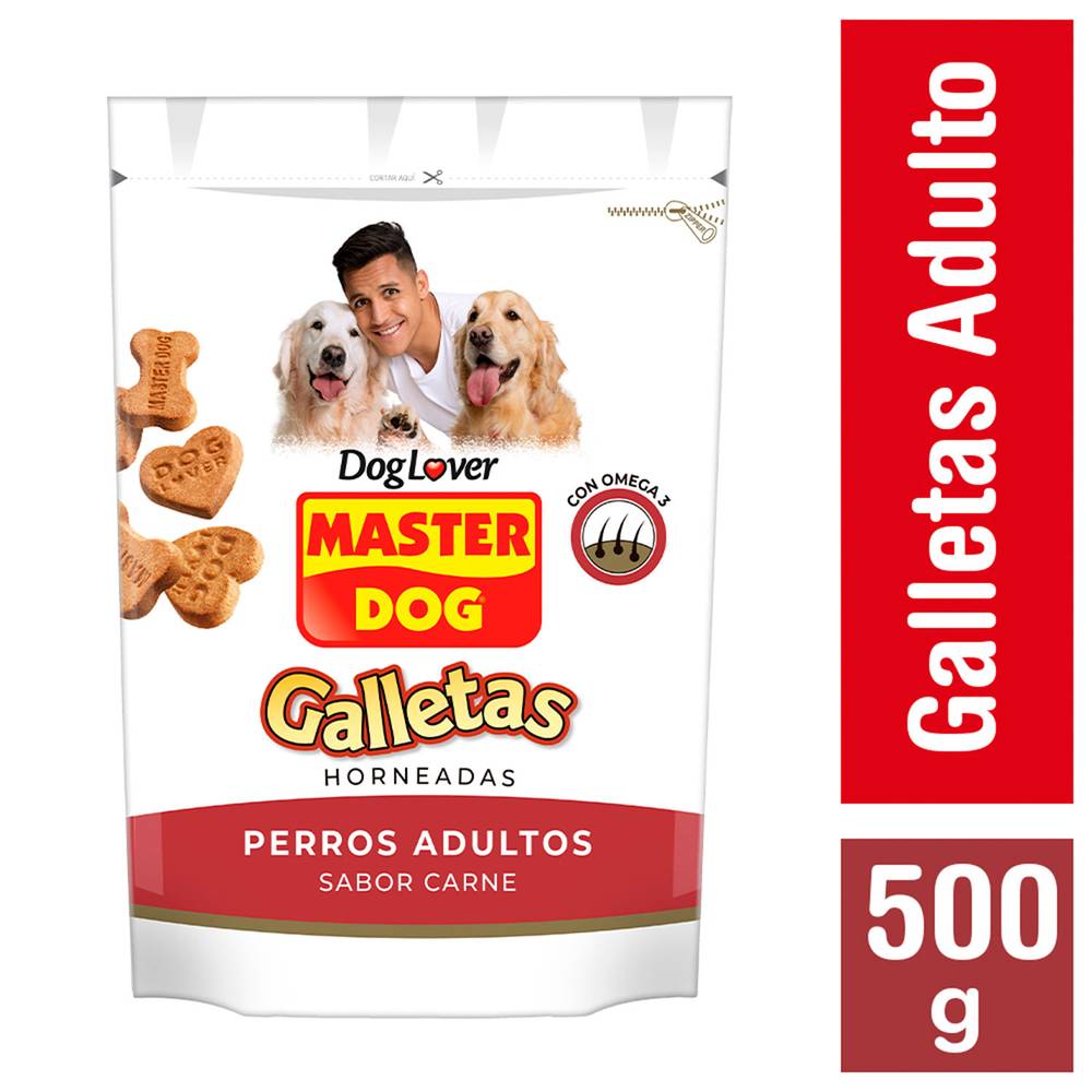 Master dog galletas perro adulto sabor carne (doypack 500 g)
