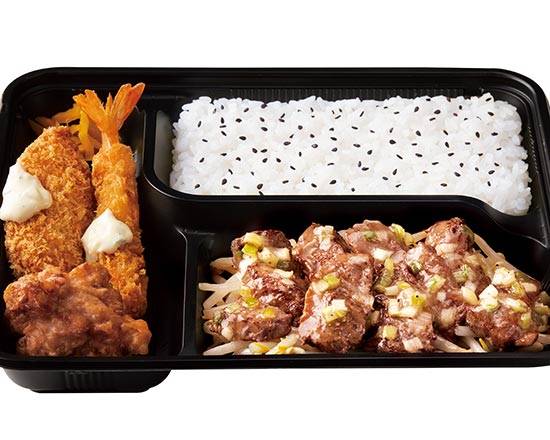 Dx牛ハラミ焼肉弁当 ネギ塩レモンだれ（タルタルつき） Deluxe beef skirt yakiniku lunch box ～green onion salt lemon sauce～ (with tartar sauce)