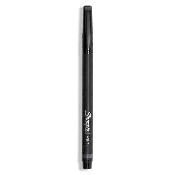 Sharpie Felt Tip Pens, 0.4mm, Fine Point, Black Barrel, Black Ink