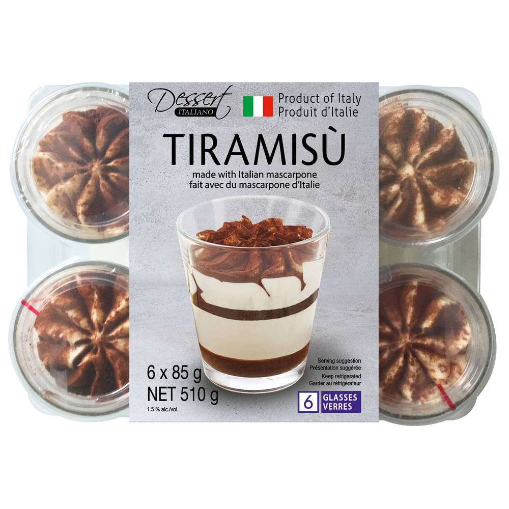 Dessert Italiano Tiramisu, 6 X 85 G