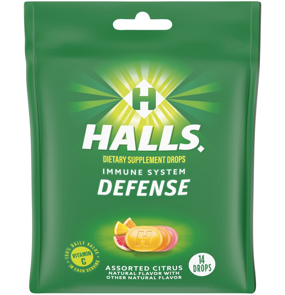 Halls Drops Defense Assorted Citrus Immune System (1.53 oz)