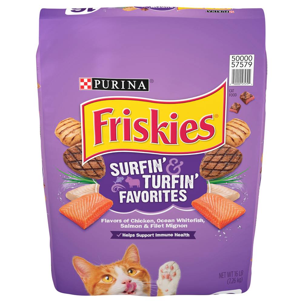 Friskies Dry Surfin & Turfin Favorites Cat Food (16 lbs)