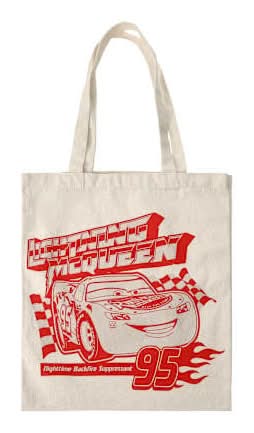 Licensed Canvas Tote Bag Lightning McQueen