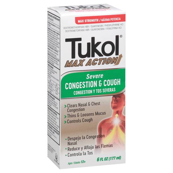 Genomma Lab Tukol Max Action Severe Cough & Congestion Liquid (6 oz)