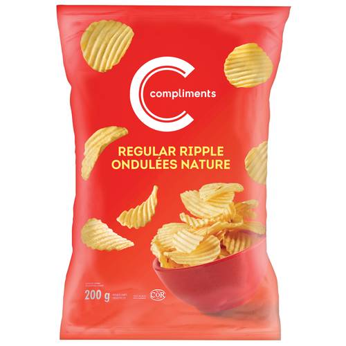 Compliments Potato Chips Regular Ripple 200 g