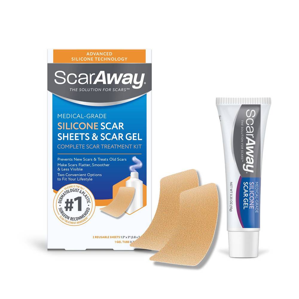 ScarAway Complete Scar Treatment Kit 0.35oz Gel + Sheets