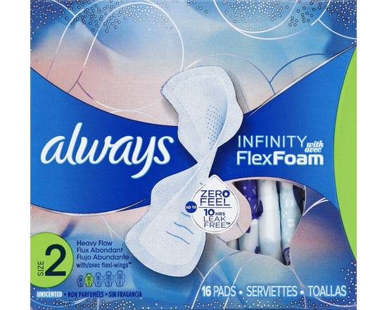 Always · Heavy Flow Pads with Flexi-Wings Size 2 (16 pads)