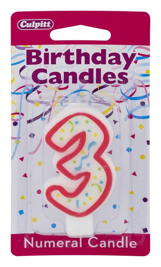 Culpitt Birthday Candle No. 3 (1 candle)
