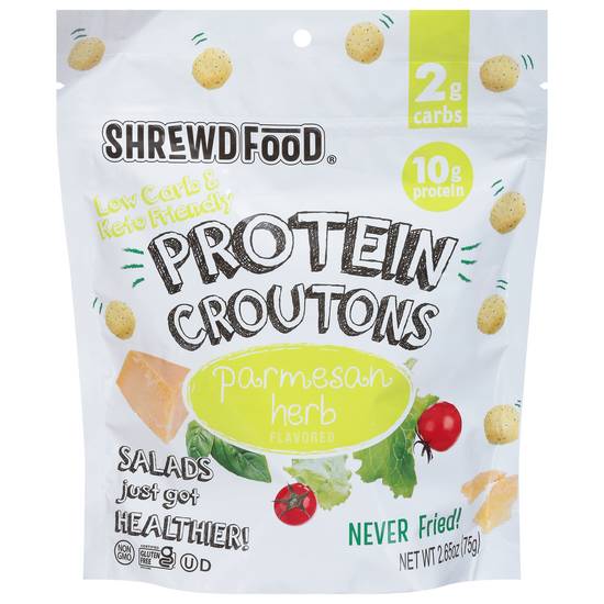 Shrewd Food Parmesan Herb Flavored Protein Croutons