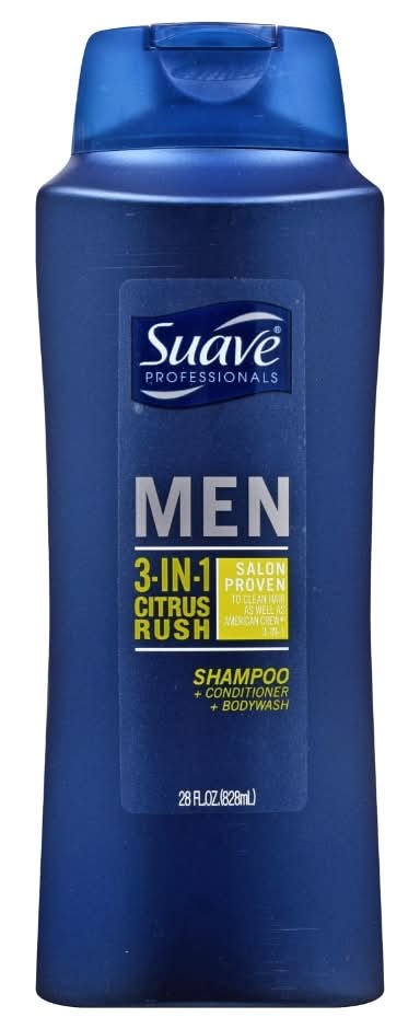 Suave Men 3 in 1 Shampoo   Conditioner, 28 oz.