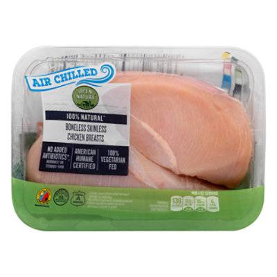 Open Nature Chicken Breasts Boneless Skinless Air Chilled Prepacked