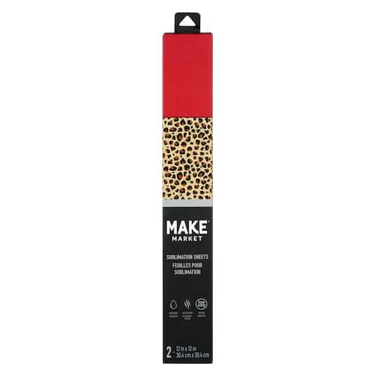 12" X 12" Classic Leopard & Red Sublimation Sheets By Make Market