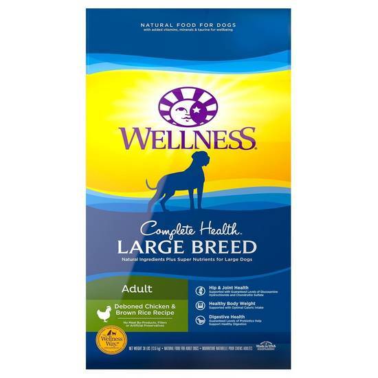 Wellness Complete Health Natural Large Breed Health Recipe Dry Dog Food (15 lbs)
