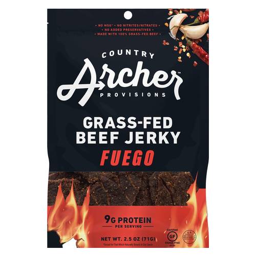 Country Archer Provisions Grass Fed Beef Jerky Fuego (2.6 oz)