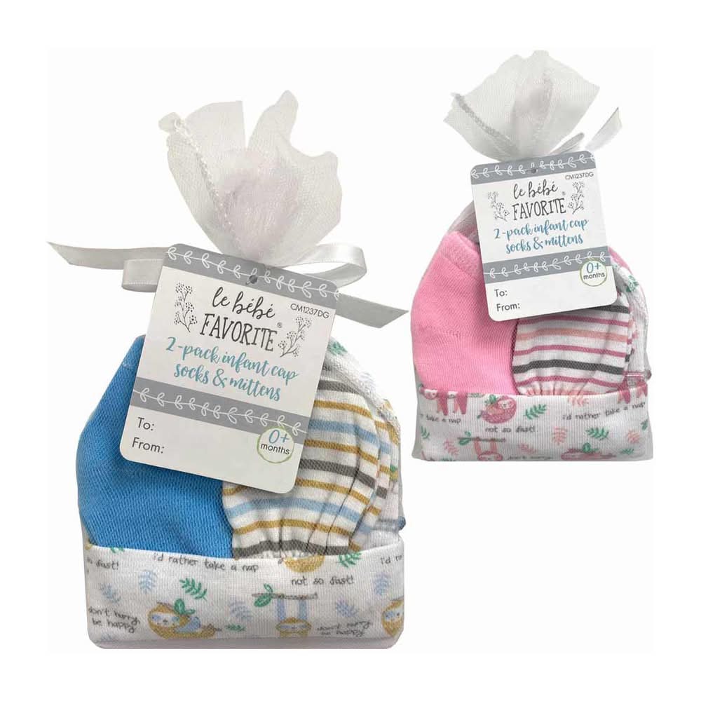 Le Bebe Favorite Infant Cap Socks & Mittens Assorted
