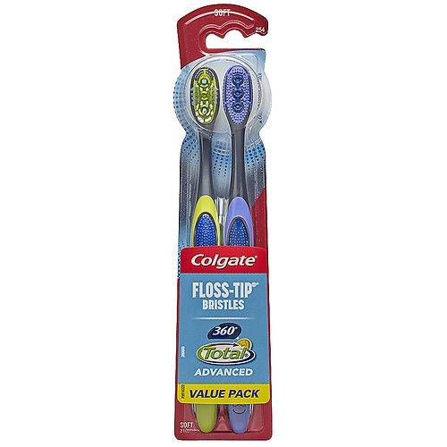Colgate 360 Advanced Floss-Tip Bristles Toothbrush Soft - 2.0 ea