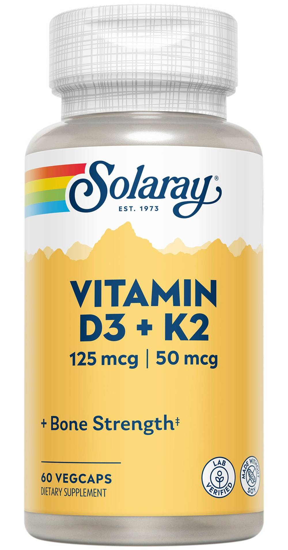 Vitamin D3 & K2 - 5,000 Iu D-3 (60 Vegetarian Capsules)