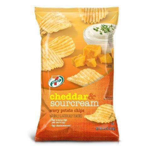 7 Select Ripple Cheddar Sour Cream Potato Chips 2.5oz