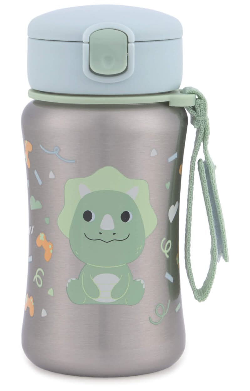 Besties Squad Stainless Steel Straw Bottle - Dex Dino - Dino - One Size