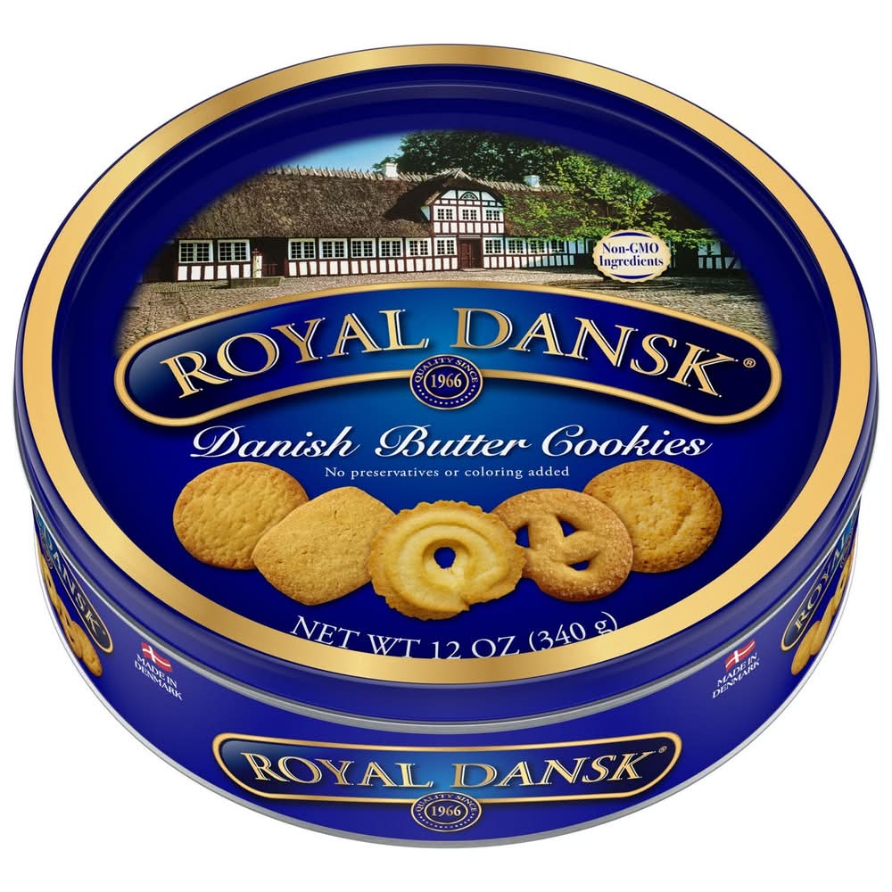 Royal Dansk, Butter Cookies Mini Can, 7 Oz