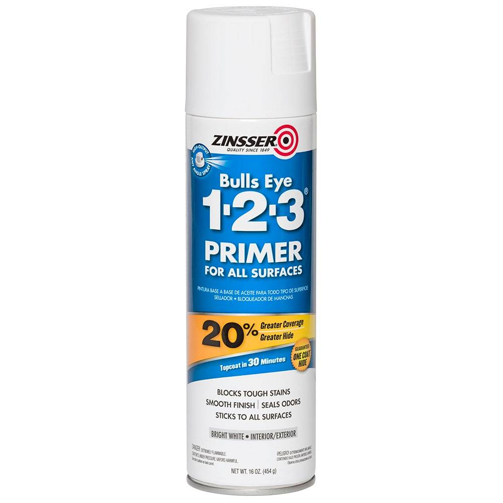 Zinsser Bulls Eye 123 Flat White Spray Primer (NET WT. 13-oz) | 2016