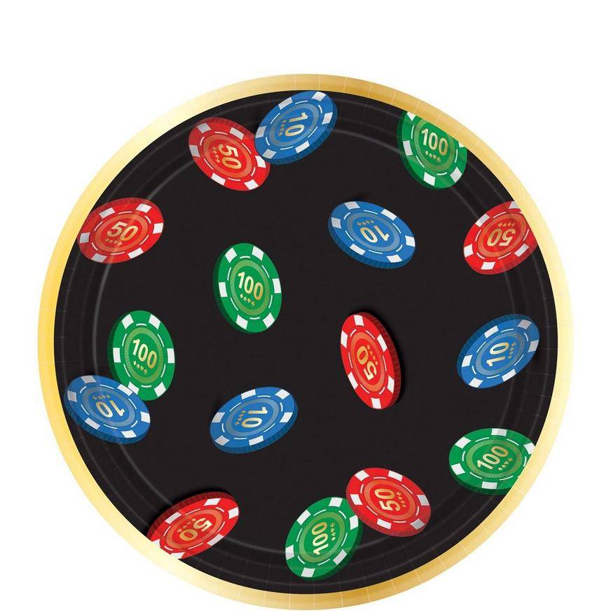 Roll the Dice Casino Dessert Plates 8ct