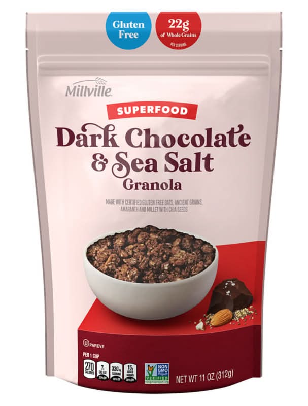 Millville Super Food Granola, Dark Chocolate & Sea Salt (11 oz)