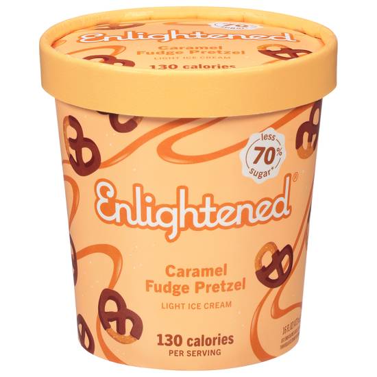 Enlightened Light Caramel Fudge Pretzel Ice Cream (1 pint)