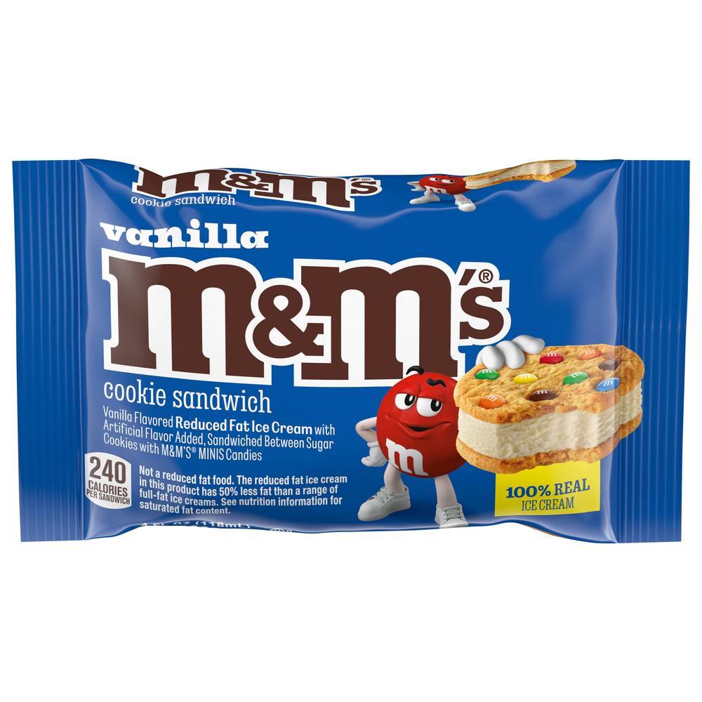 M&M's Ice Cream Cookie Sandwich, Vanilla (4 fl oz)