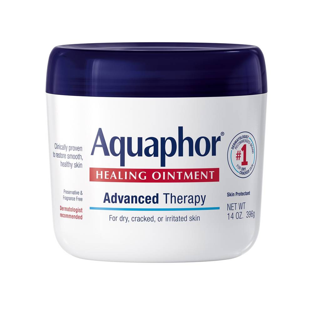 Aquaphor Advanced Therapy Healing Ointment Tube with Touch-Free Applicator, 14 OZ
