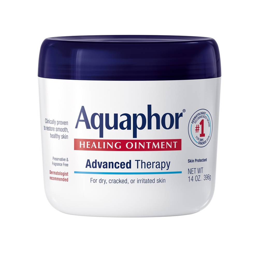 Aquaphor Advanced Therapy Healing Ointment Tube With Touch-Free Applicator, 14 Oz