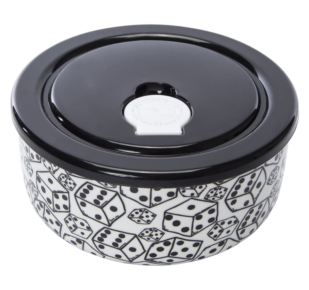 Lunch Bowl With Vented Plastic Lid 22oz Dice